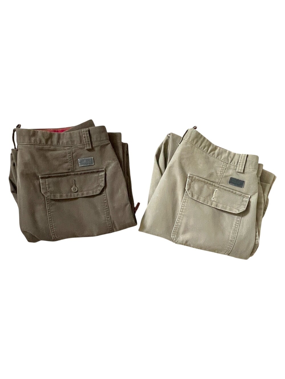 Lot of 2 Men's Dockers 36x29 Brown Tan Relaxed Flap Pockets